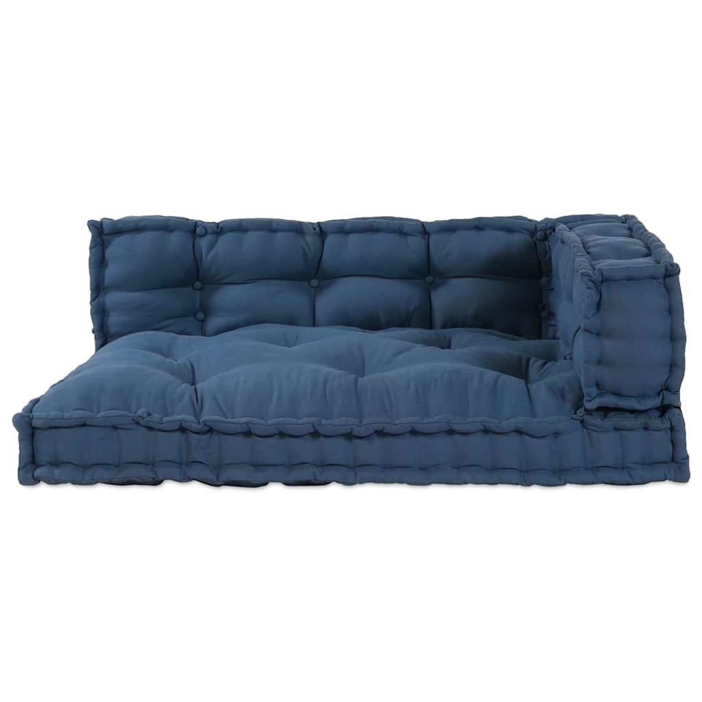 Cuscino per Divano Pallet 3 pcs Indaco 120 x 80 x 38 cm Tessuto | homemem39