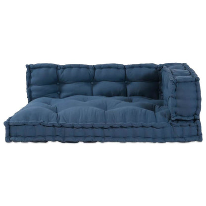 Cuscino per Divano Pallet 3 pcs Indaco 120 x 80 x 38 cm Tessuto | homemem39