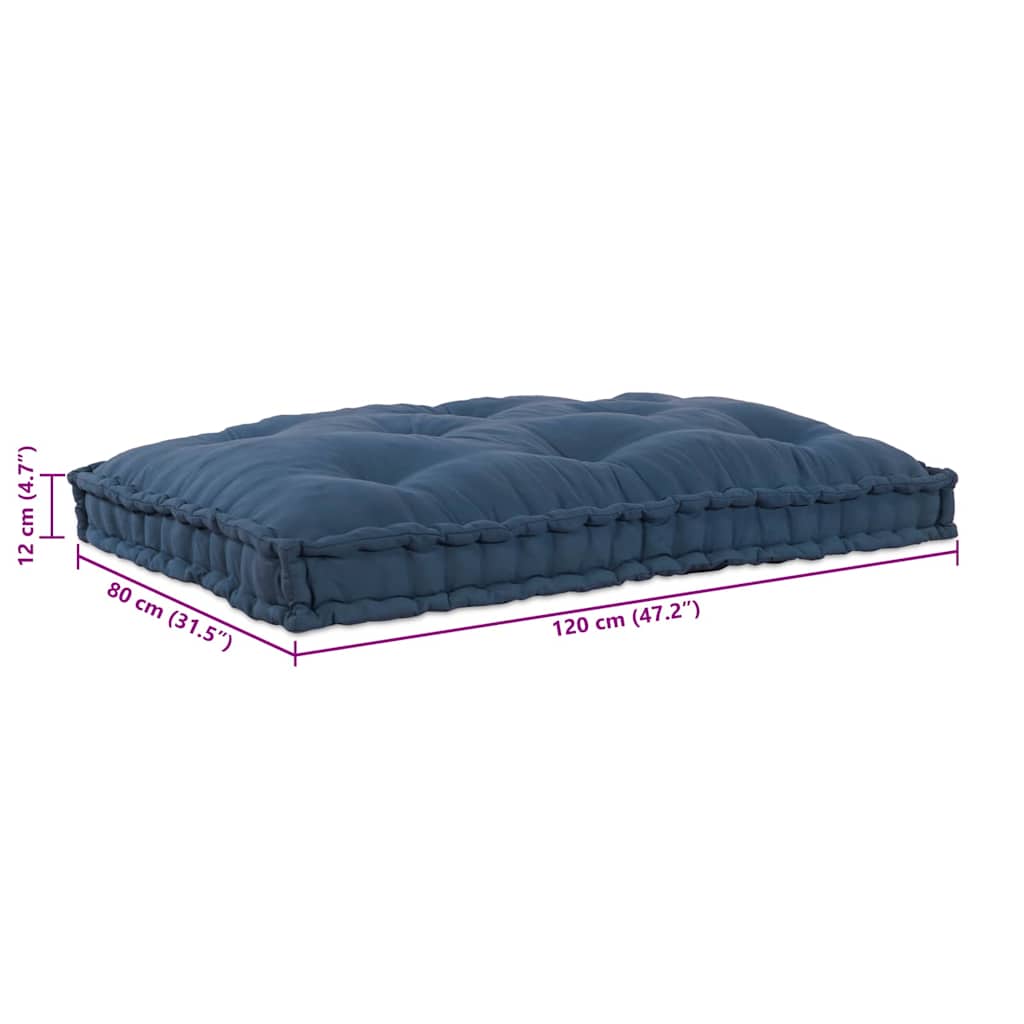 Cuscino per Divano Pallet Indaco 120 x 80 x 12 cm Tessuto | homemem39
