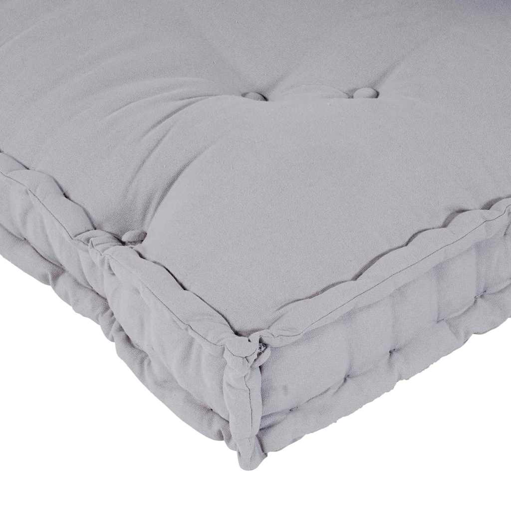 Cuscino per Divano Pallet 2 pcs Grigio 120 x 80 x 38 cm Tessuto | homemem39