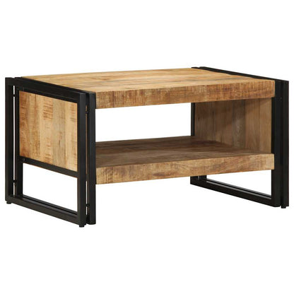 Tavolino 70x50x38 cm in Legno Massello di Mango Grezzo | homemem39