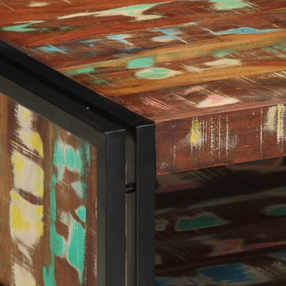 Tavolino Salotto Multicolore 70x50x38cm Legno Massello Recupero