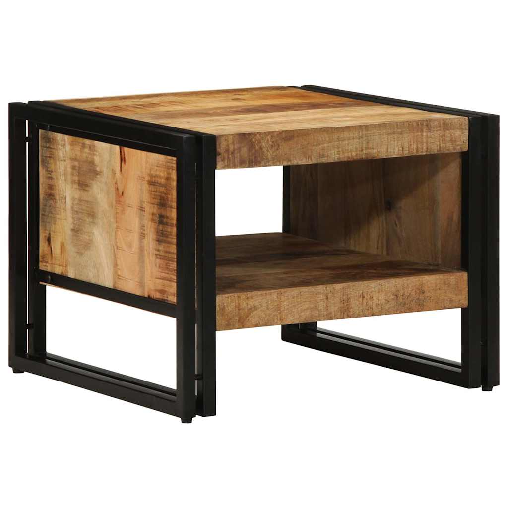 Tavolino da Salotto 50x50x38 cm Legno Massello di Mango Grezzo | homemem39