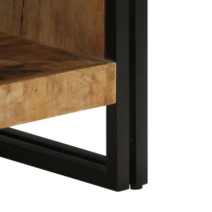 Tavolino da Salotto 50x50x38 cm Legno Massello di Mango Grezzo | homemem39