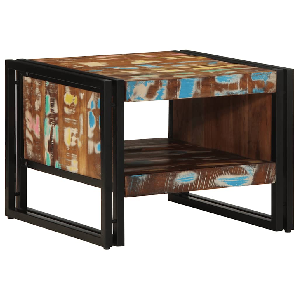 Tavolino Salotto Multicolore 50x50x38cm Legno Massello Recupero | homemem39