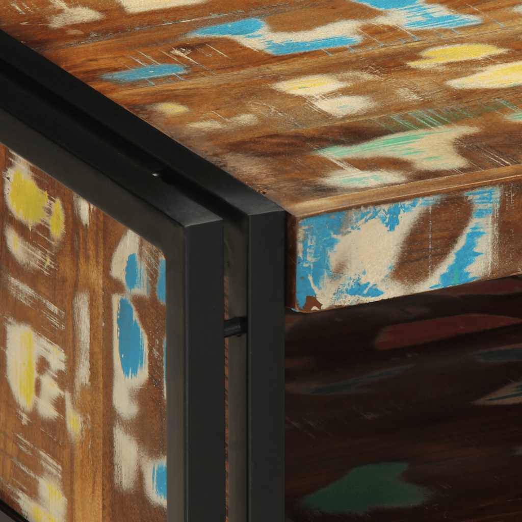 Tavolino Salotto Multicolore 50x50x38cm Legno Massello Recupero | homemem39