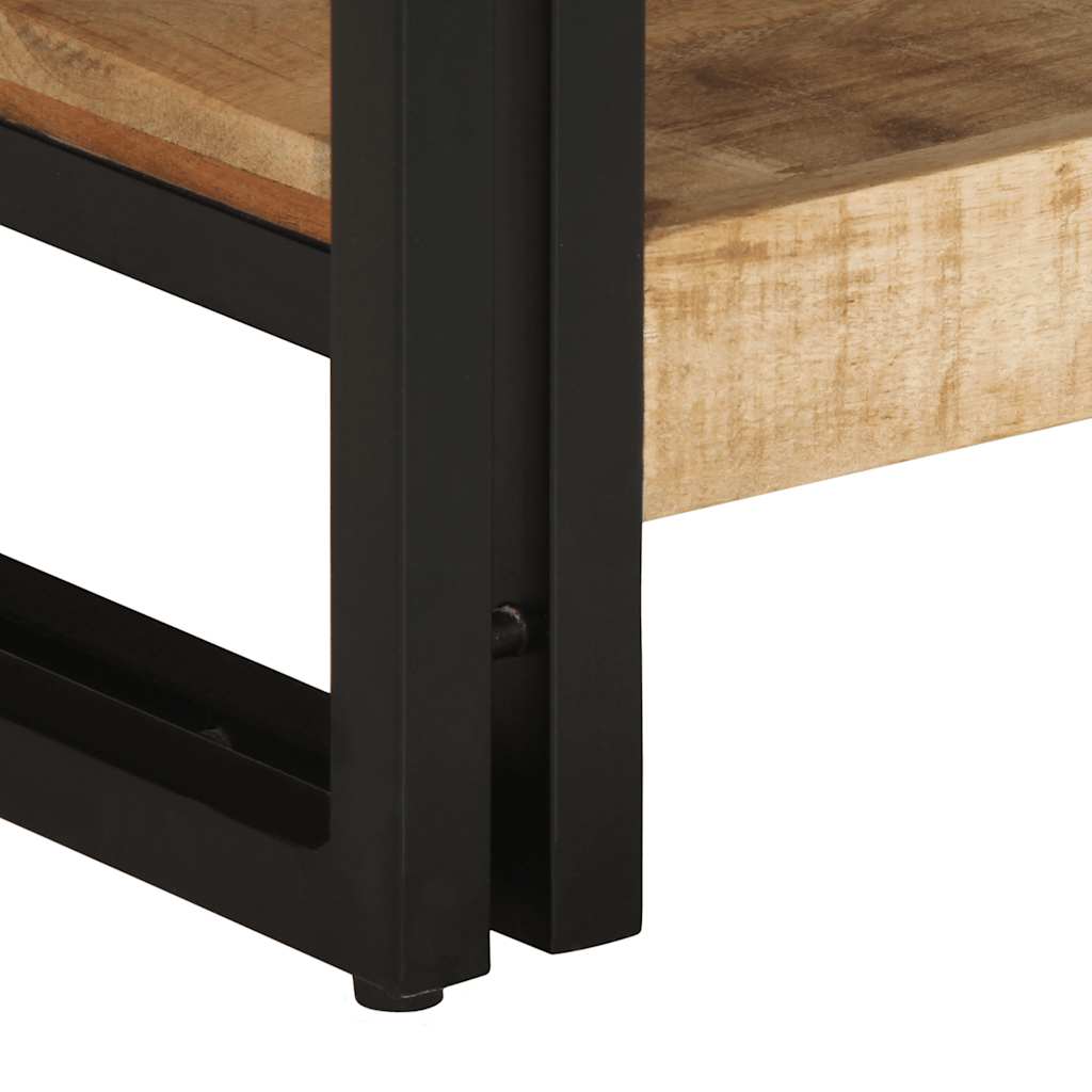 Tavolino da Salotto 90x50x38 cm Legno Massello di Mango Grezzo | homemem39