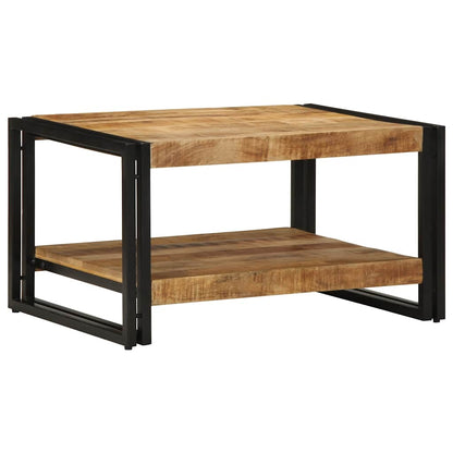 Tavolino 70x50x38 cm in Legno Massello di Mango Grezzo | homemem39