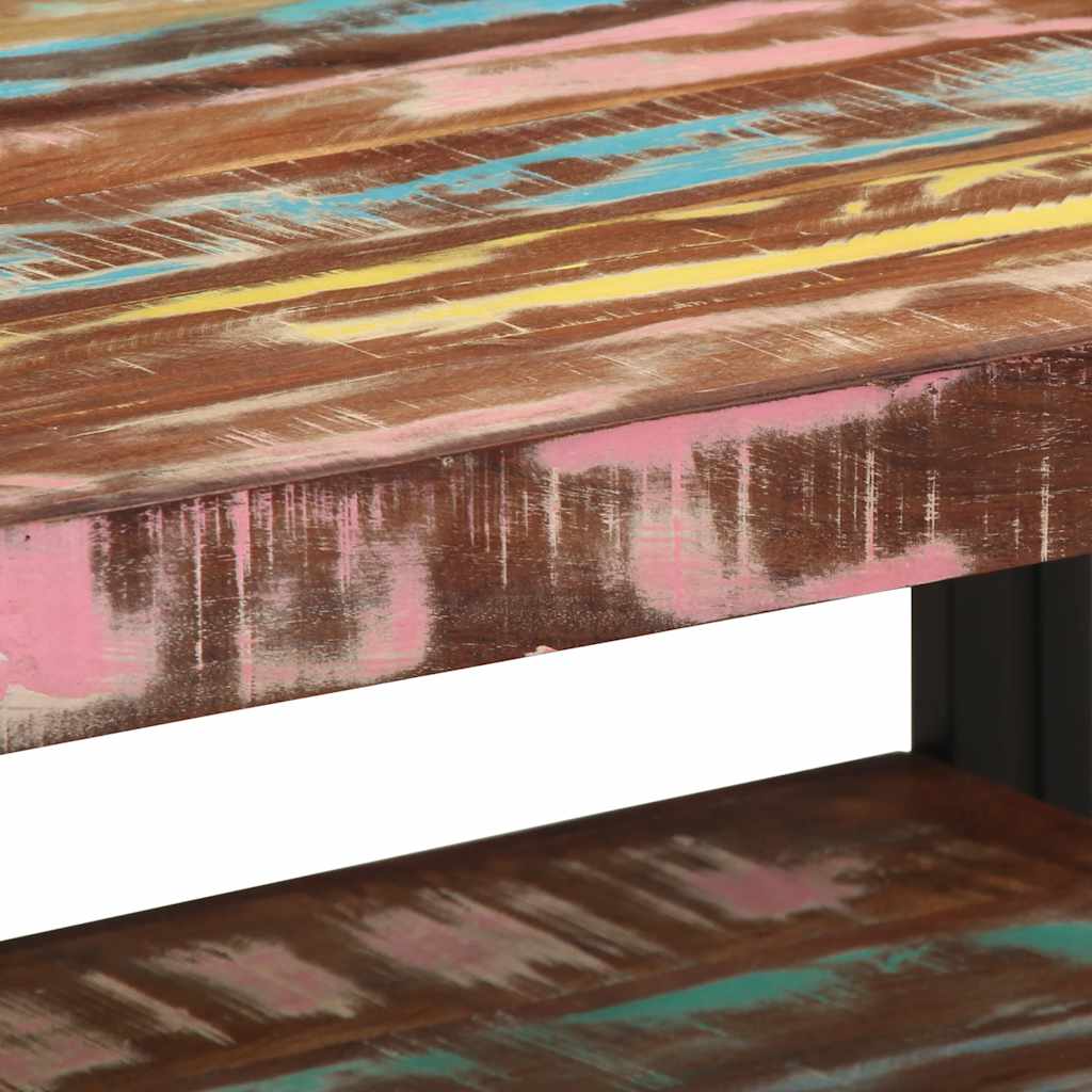 Tavolino Salotto Multicolore 70x50x38cm Legno Massello Recupero | homemem39