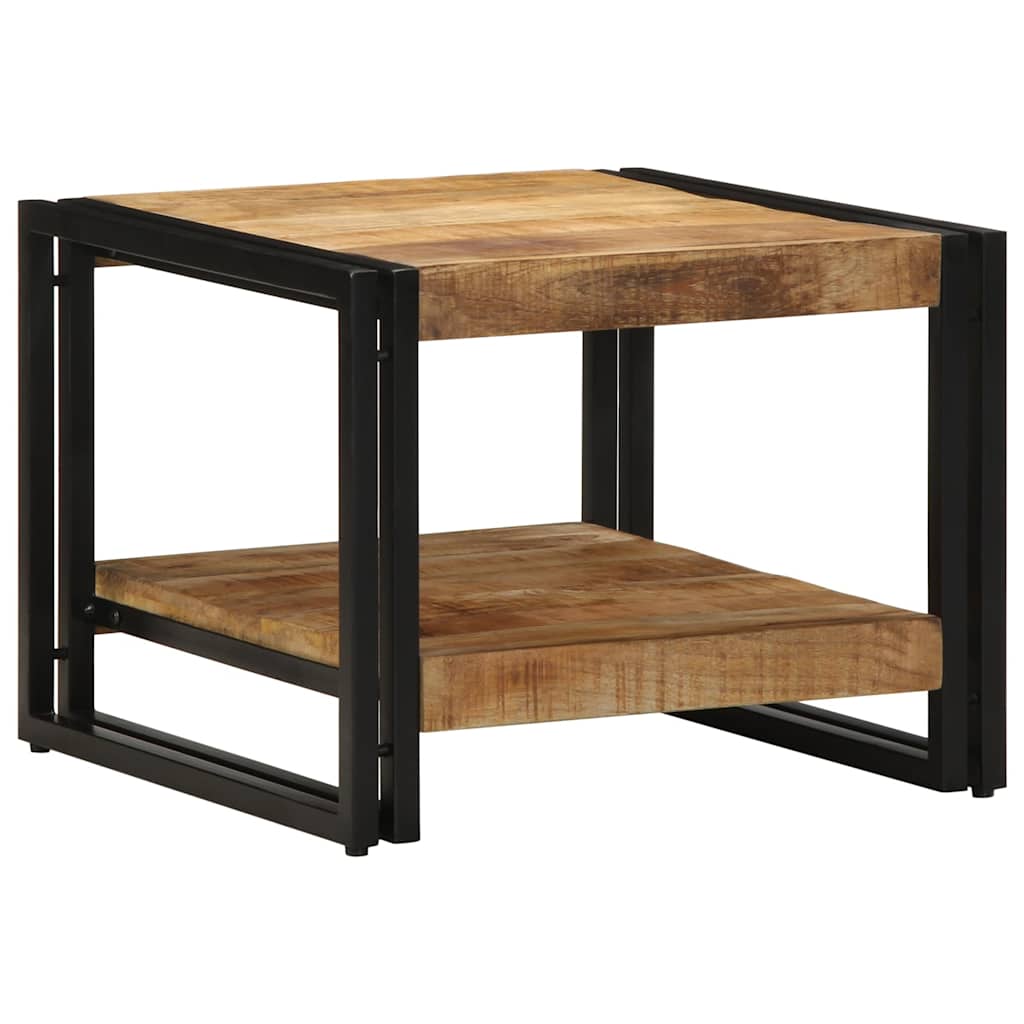 Tavolino da Salotto 50x50x38 cm Legno Massello di Mango Grezzo | homemem39