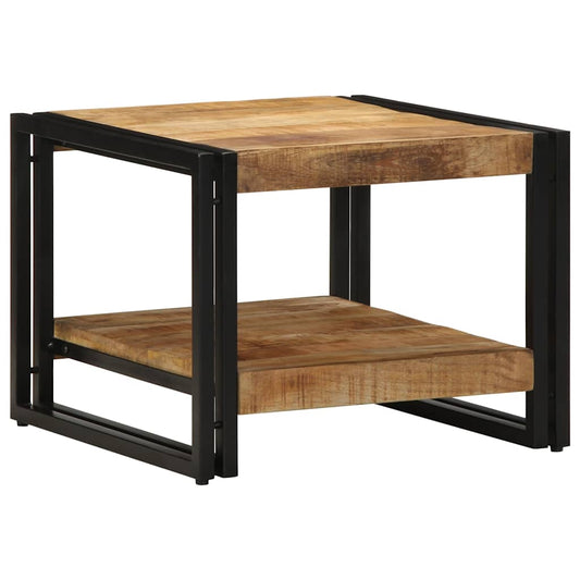Tavolino da Salotto 50x50x38 cm Legno Massello di Mango Grezzo | homemem39