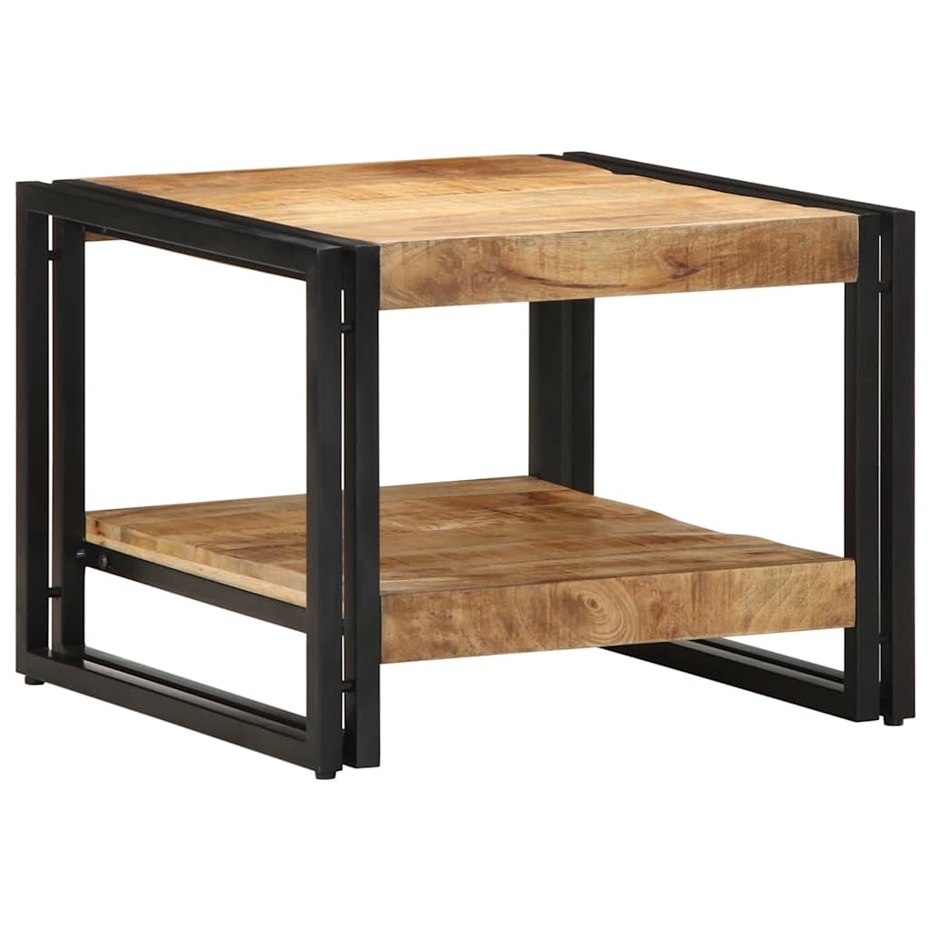 Tavolino da Salotto 50x50x38 cm Legno Massello di Mango Grezzo | homemem39
