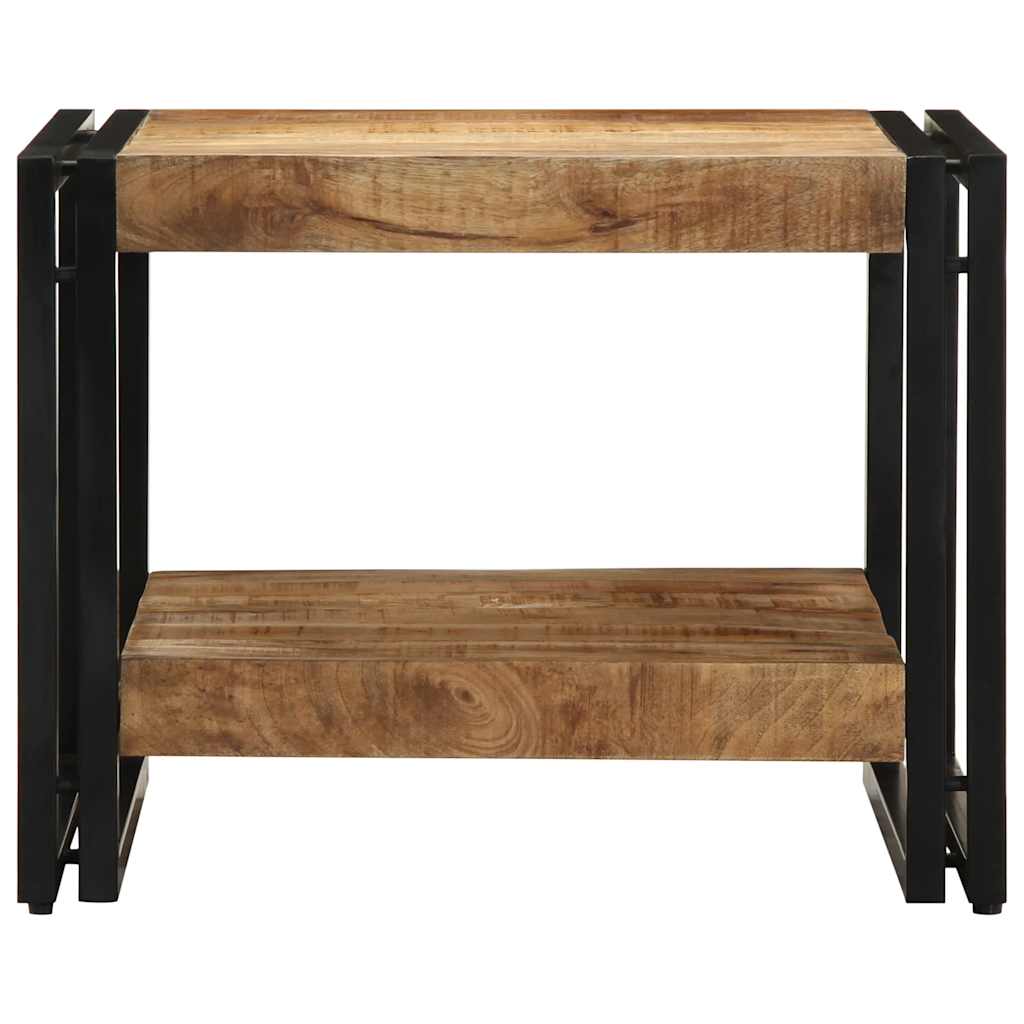 Tavolino da Salotto 50x50x38 cm Legno Massello di Mango Grezzo | homemem39