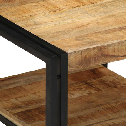Tavolino da Salotto 50x50x38 cm Legno Massello di Mango Grezzo | homemem39