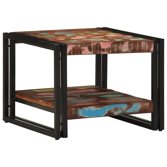 Tavolino Salotto Multicolore 50x50x38cm Legno Massello Recupero | homemem39