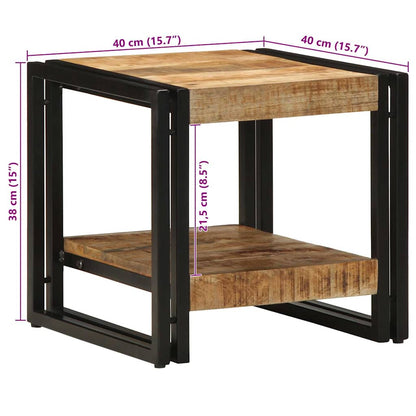 Tavolino da salotto 40 x 40 x 38 cm Legno di mango massello | homemem39