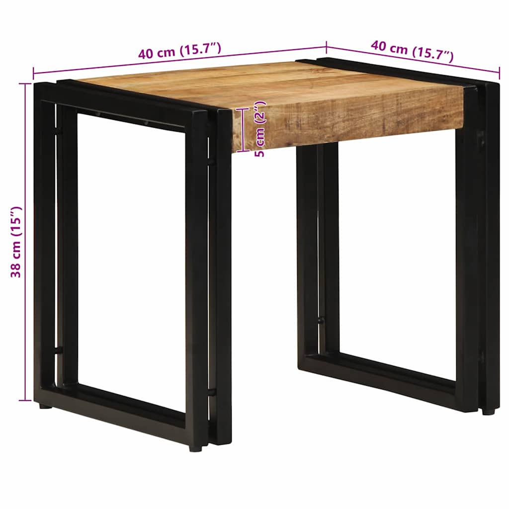 Tavolino da salotto 40 x 40 x 38 cm Legno di mango massello | homemem39