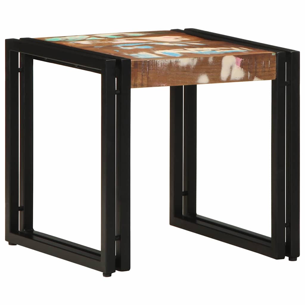 Tavolino da salotto 40 x 40 x 38 cm Legno Recuperato Massello | homemem39