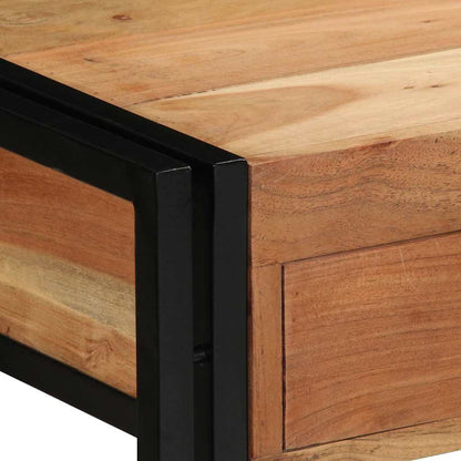 Tavolo consolle con cassetto Marrone Legno di Acacia Massello | homemem39