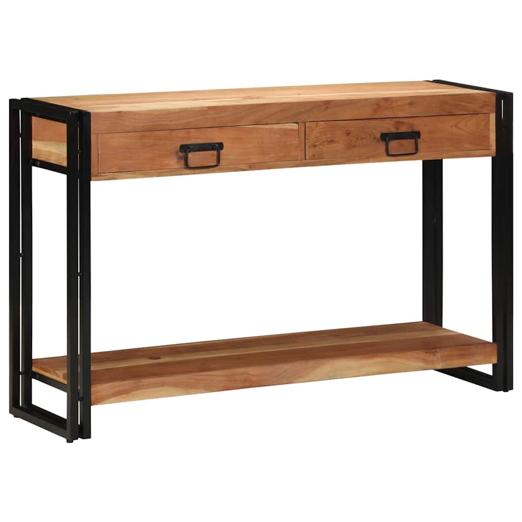 Tavolo consolle con cassetto Marrone Legno di Acacia Massello | homemem39