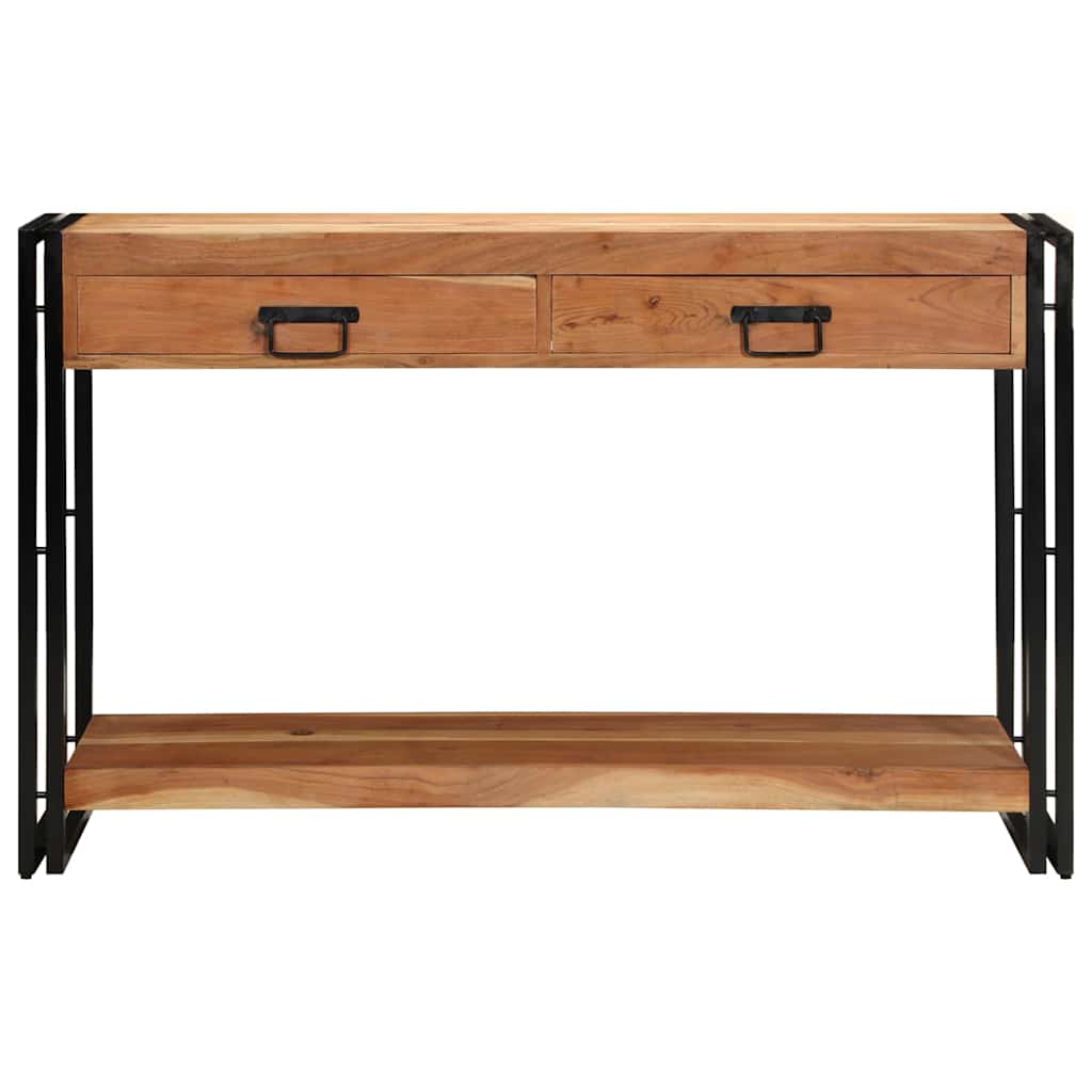 Tavolo consolle con cassetto Marrone legno massello di acacia - homemem39
