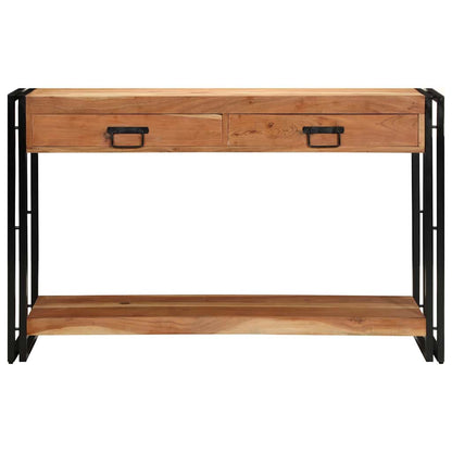 Tavolo consolle con cassetto Marrone legno massello di acacia - homemem39