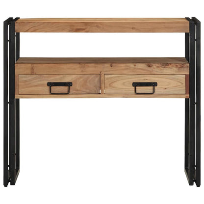 Tavolo consolle 90 x 33 x 75 cm legno massello di acacia - homemem39