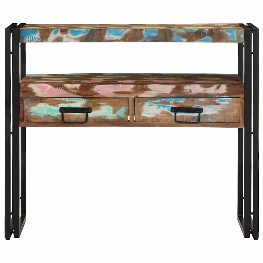 Tavolo consolle 90 x 33 x 75 cm legno massello di riciclo