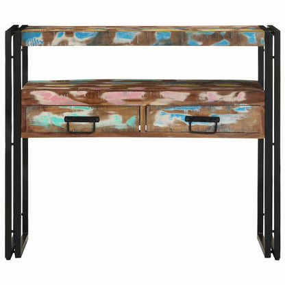 Tavolo consolle 90 x 33 x 75 cm legno massello di riciclo