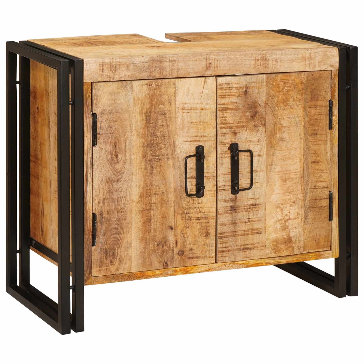 Armadio sottolavello con porta Marrone Legno di mango massello | homemem39
