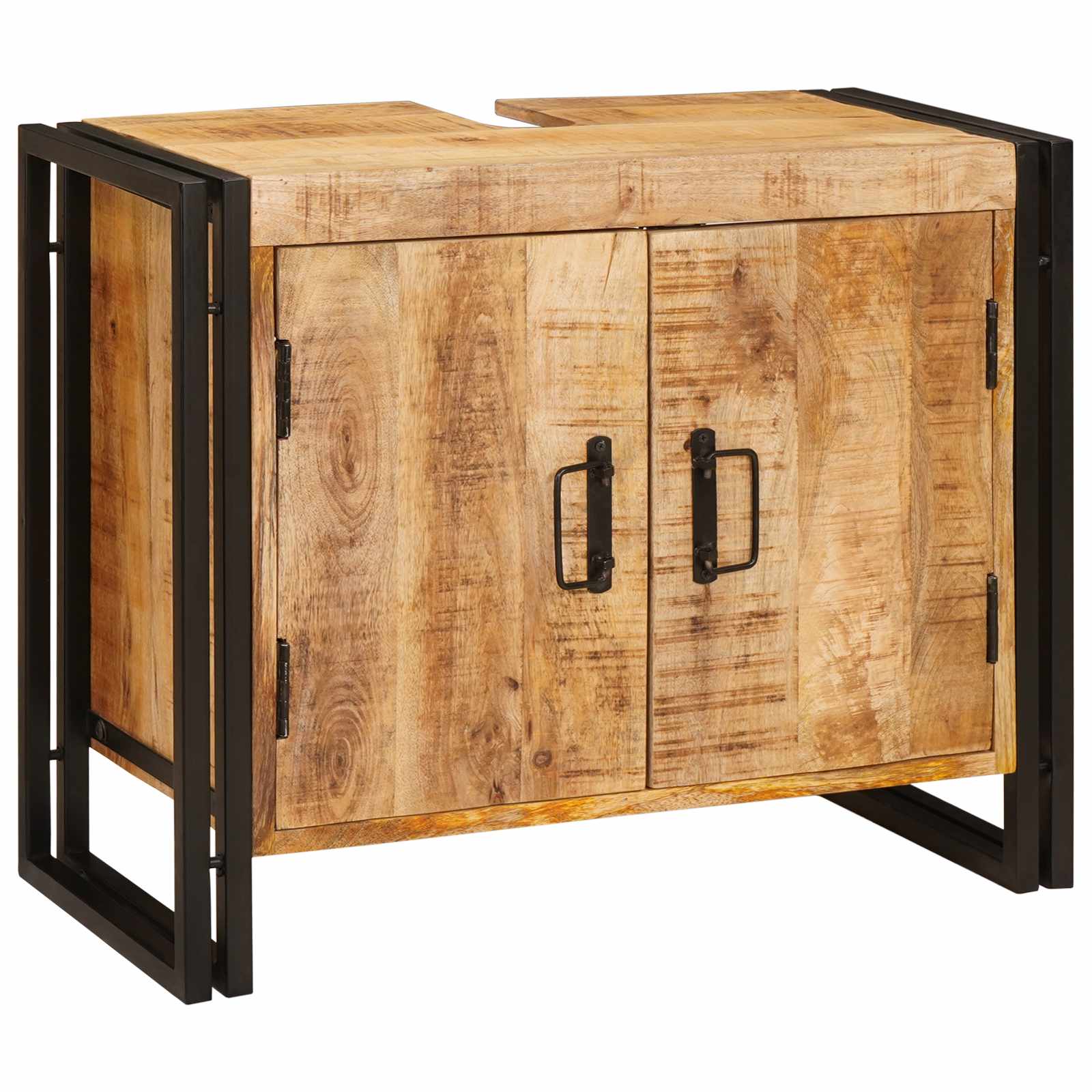 Armadio sottolavello con porta Marrone Legno di mango massello | homemem39
