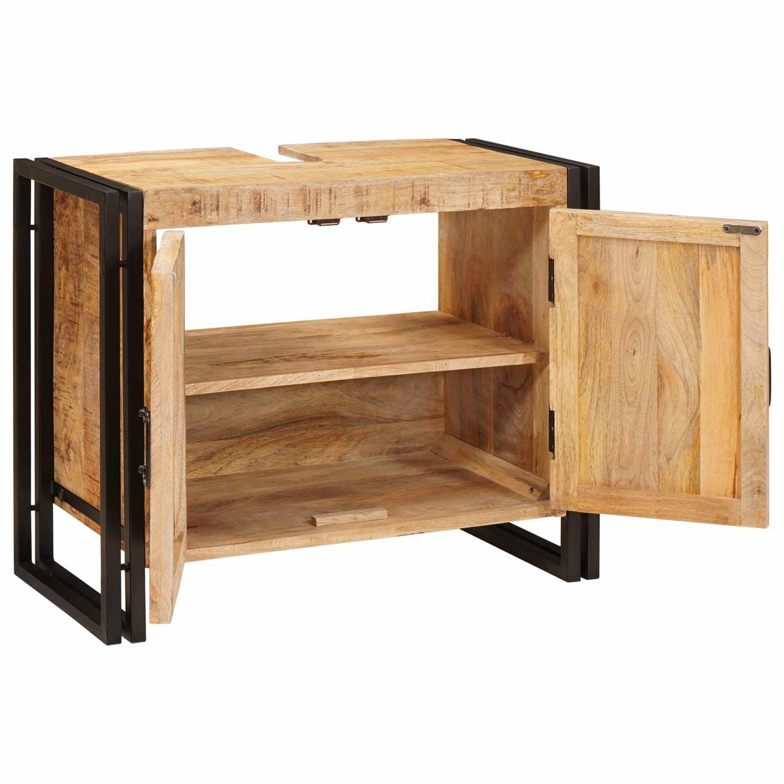 Armadio sottolavello con porta Marrone Legno di mango massello | homemem39