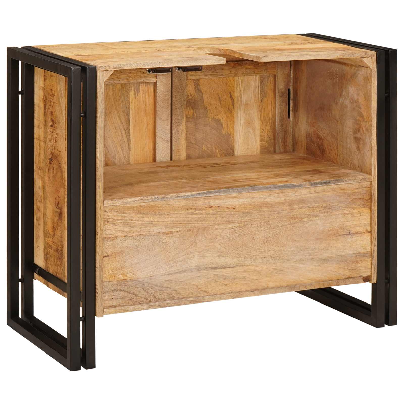 Armadio sottolavello con porta Marrone Legno di mango massello | homemem39