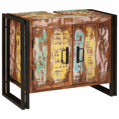 Armadio sottolavello Multicolore Legno Recuperato Massello | homemem39
