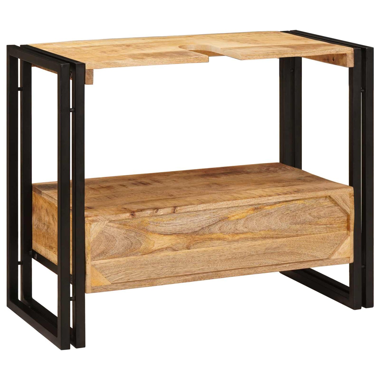 Armadio da bagno con cassetto Marrone Legno di mango massello | homemem39