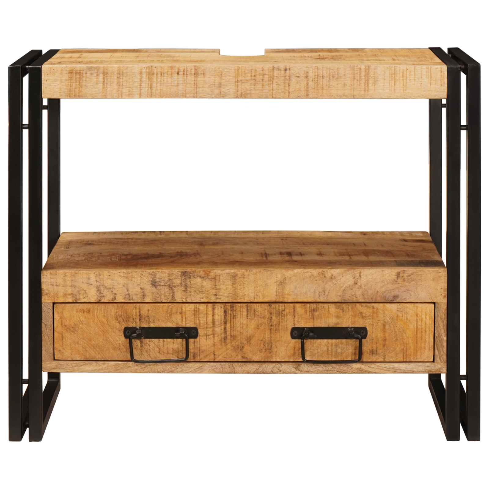 Armadio da bagno con cassetto Marrone Legno di mango massello | homemem39