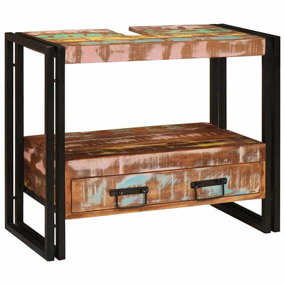 Armadio da bagno Multicolore Legno Recuperato Massello | homemem39