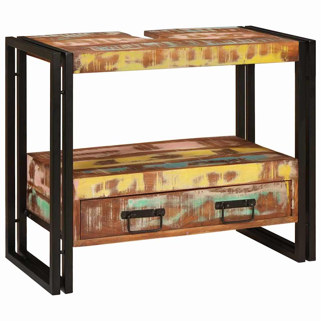 Armadio da bagno Multicolore Legno Recuperato Massello | homemem39
