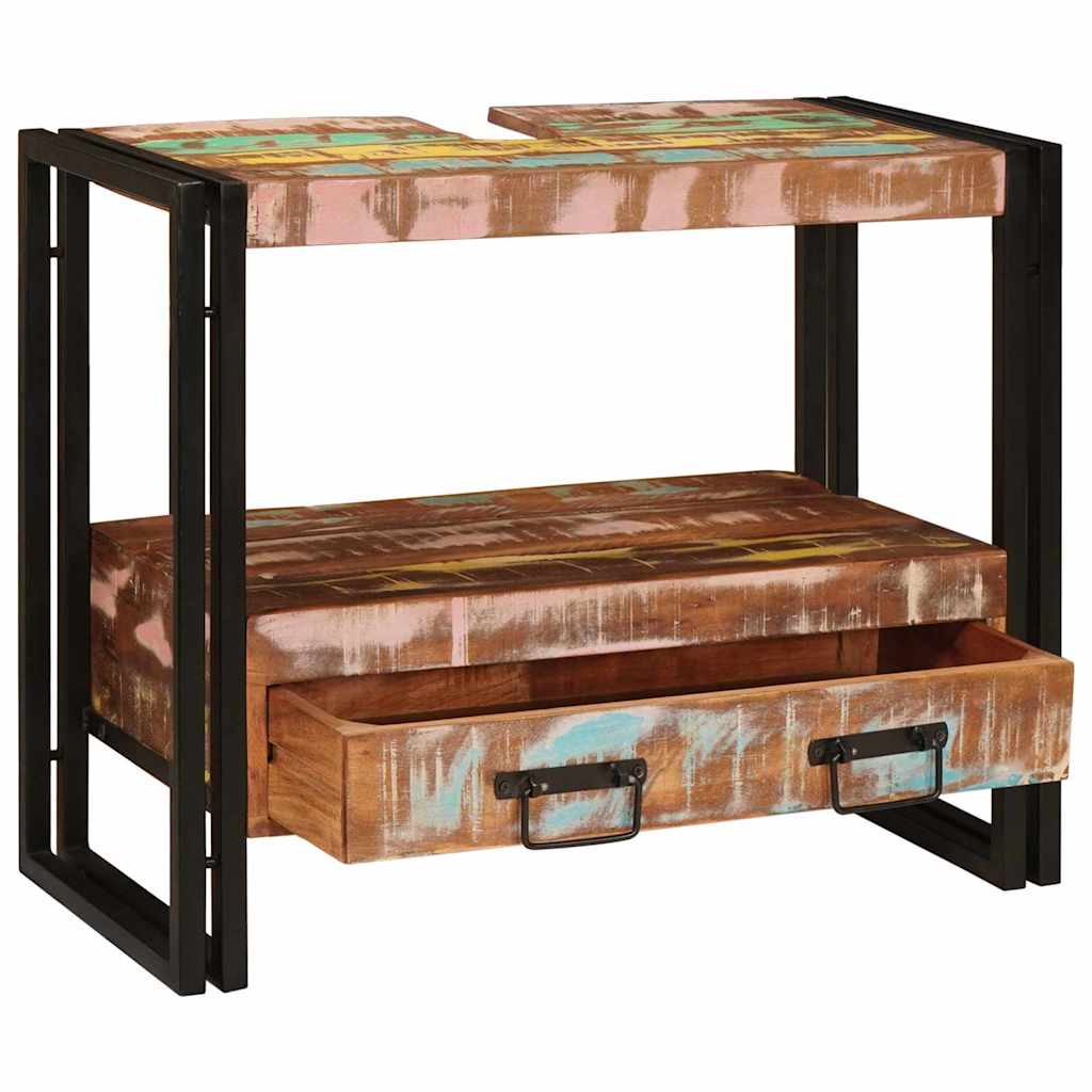 Armadio da bagno Multicolore Legno Recuperato Massello | homemem39