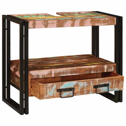 Armadio da bagno Multicolore Legno Recuperato Massello | homemem39