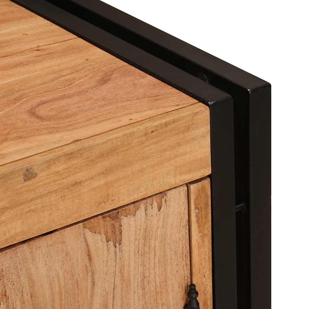 Armadio da Notte Marrone legno massello di acacia