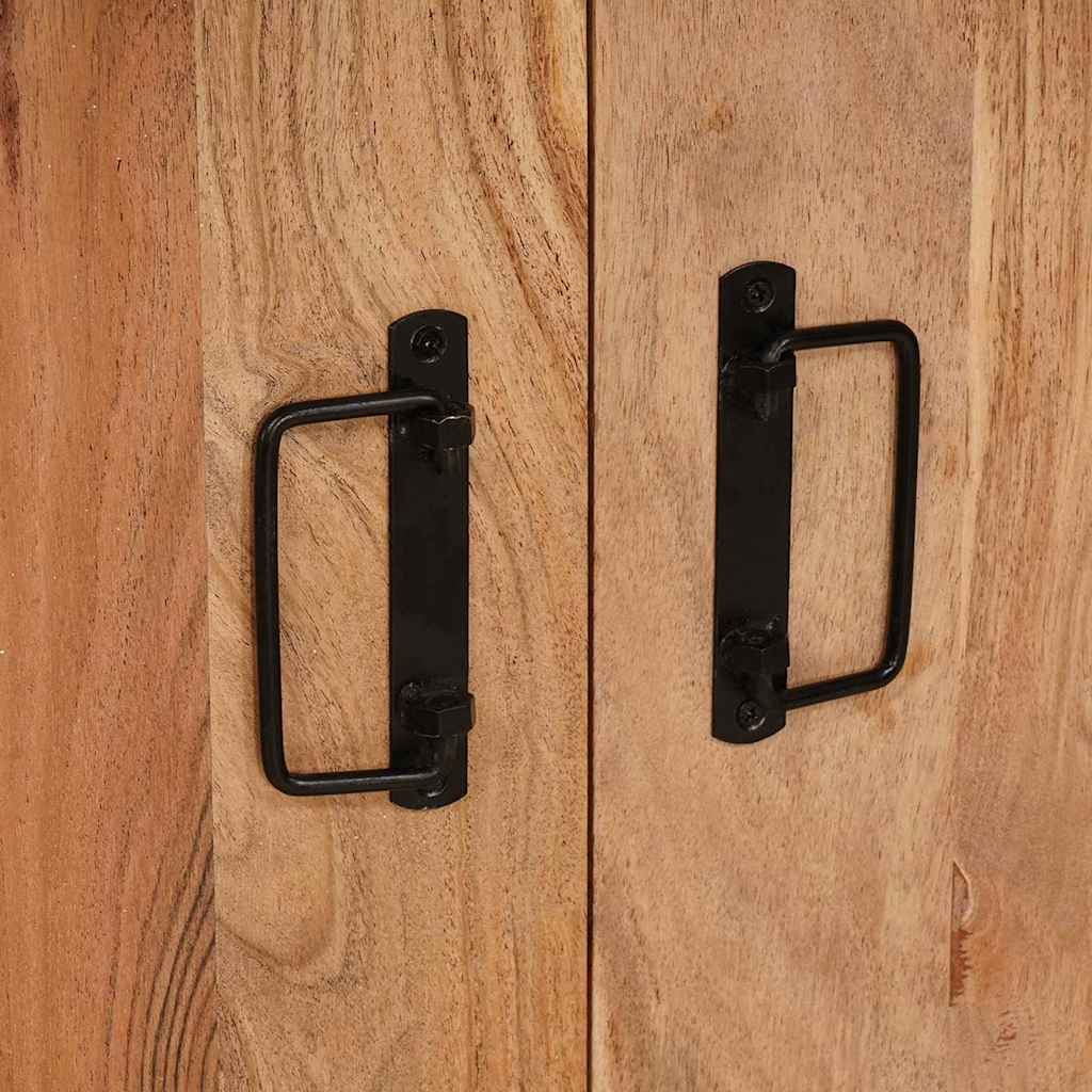 Armadio da Notte Marrone legno massello di acacia