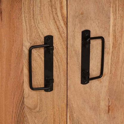 Armadio da Notte Marrone legno massello di acacia