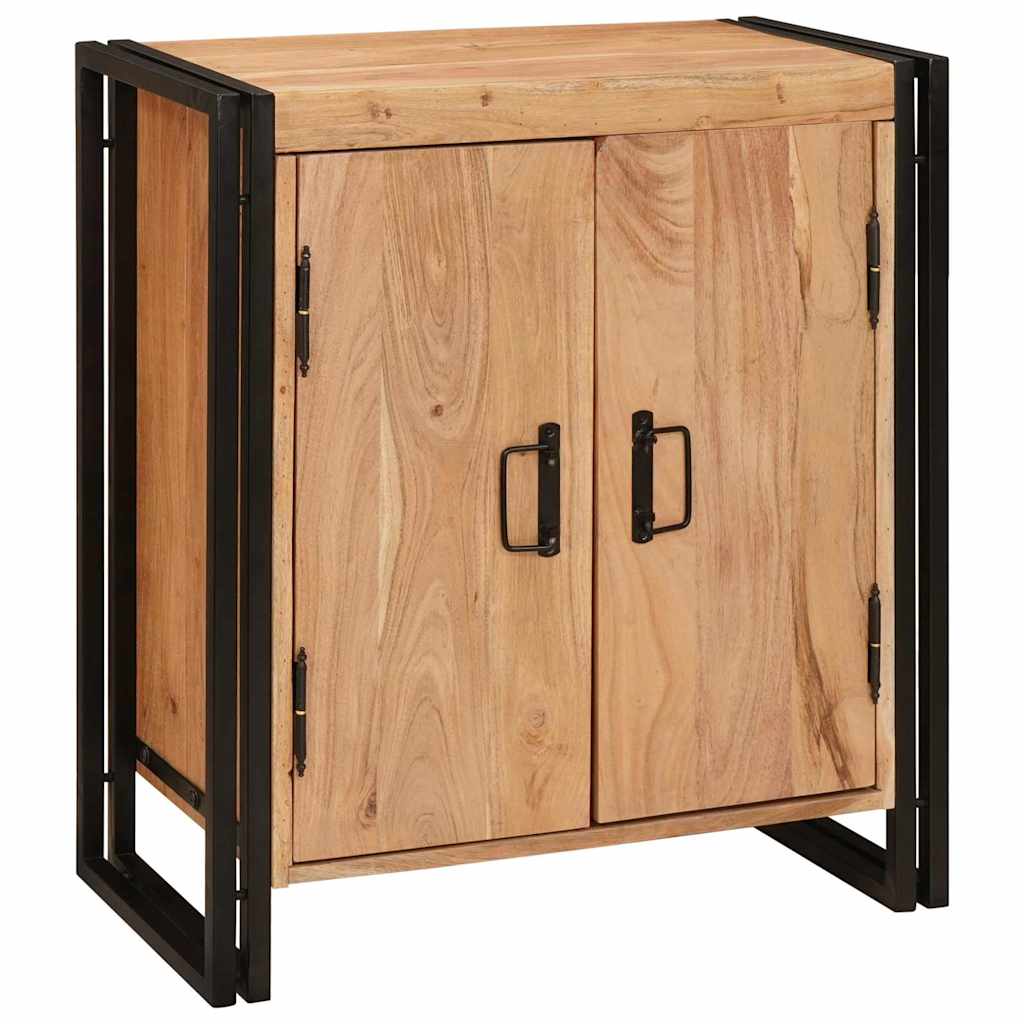 Armadio da Notte Marrone legno massello di acacia