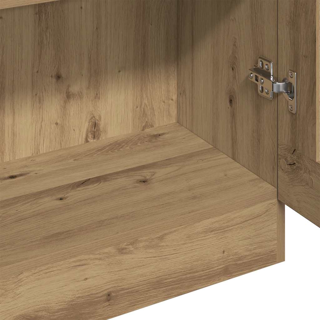 Credenza Alta Rovere Artigianale 82,5x30,5x185 cm in Truciolato | homemem39