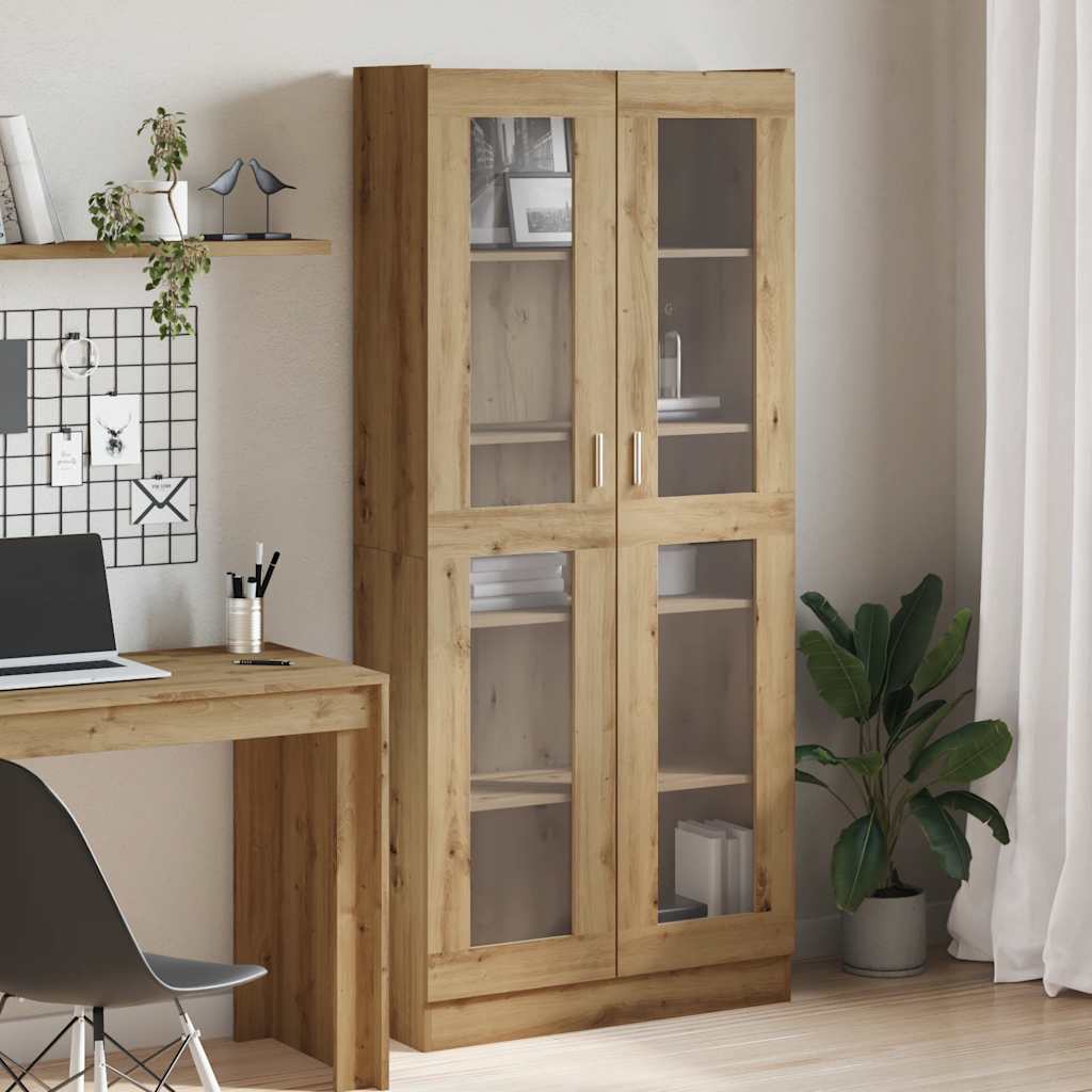 Credenza Alta Rovere Artigianale 82,5x30,5x185 cm in Truciolato | homemem39
