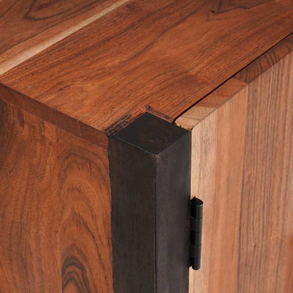 Credenza 3 pcs Marrone 55 x 30 x 75 cm Legno massello di acacia