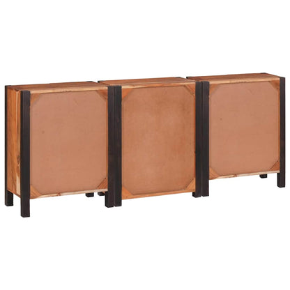 Credenza 3 pcs Marrone 55 x 30 x 75 cm Legno massello di acacia