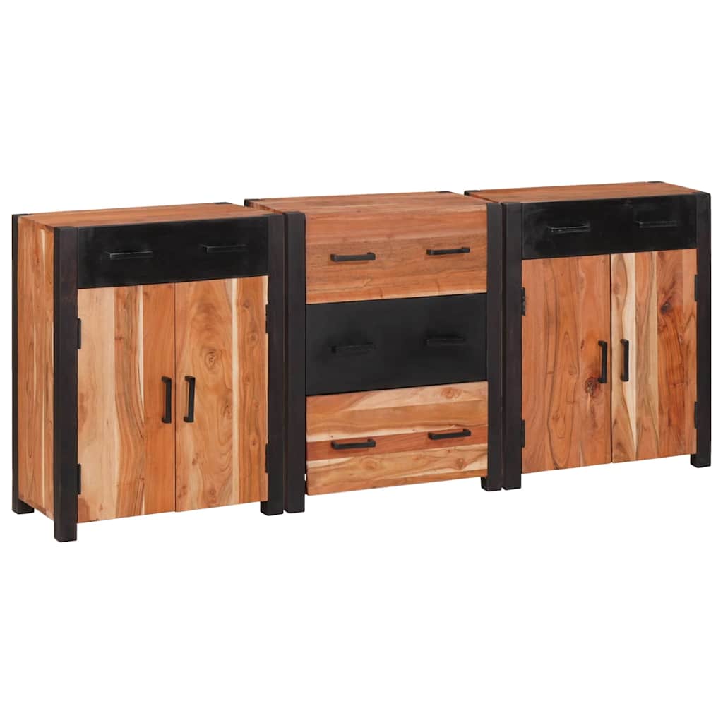 Credenza con cassetto 3 pcs Marrone 165 x 30 x 75 cm - homemem39