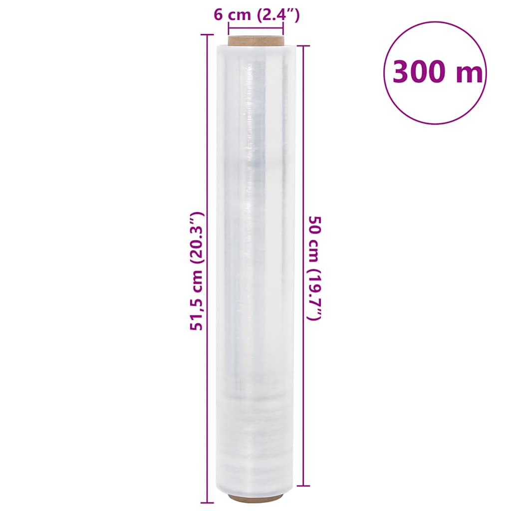 Film Estensibile 2 pz Trasparente 17 μm 50 cm x 300 m | homemem39